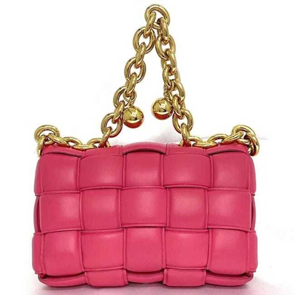 BOTTEGA VENETA Pink Gold Maxi Intrecciato Leather Shoulder Bag - Picture 3 of 10